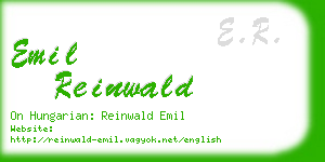 emil reinwald business card